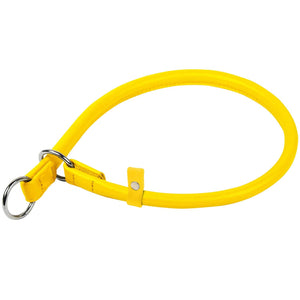 Waudog Leather Slip Dog Collar 70CM YELLOW