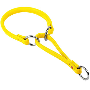 Waudog Leather Martingale Dog Collar 50CM YELLOW