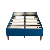 Velvet Blue Bed Frame &#8211; Queen