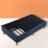 Metal Bed Frame Mattress Foundation Blue &#8211; Double