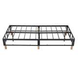 Metal Bed Frame Mattress Foundation Blue &#8211; King