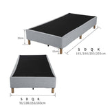 Metal Bedframe Mattress Foundation (Dark Grey) &#8211; King