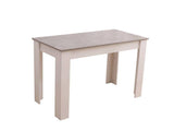 Dining Table Rectangular Wooden 120M-Grey & White