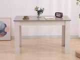 Dining Table Rectangular Wooden 120M-Grey & White