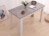 Dining Table Rectangular Wooden 120M-Grey & White