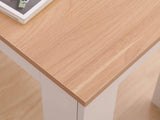 Dining Table Rectangular Wooden 120M-Wood & White