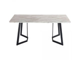 Rectangular Marble-Effect Table