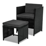 Bali 11 Piece Outdoor Dining Set - Black