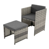 Bali 11 Piece Outdoor Dining Set - Grey