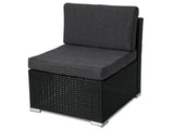 6PCS Outdoor Modular Lounge Sofa Coogee - Black