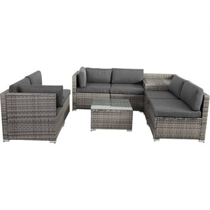 8PCS Outdoor Furniture Modular Lounge Sofa Lizard - Grey