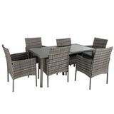 Coogee 6 Seater Outdoor Dining Set Dark Grey