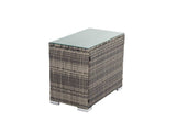 Outdoor Wicker End Table Grey