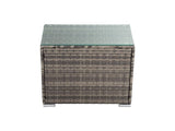 Outdoor Wicker End Table Grey