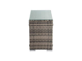 Outdoor Wicker End Table Grey