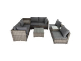 Outdoor Wicker End Table Grey