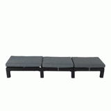 Black Rattan Sunlounge Set with Joining Coffee Table