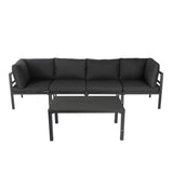 Emu 5PC Outdoor Aluminum Lounge Sofa Set Black