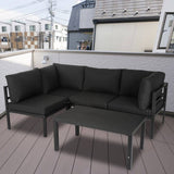 Emu 5PC Outdoor Aluminum Lounge Sofa Set Black