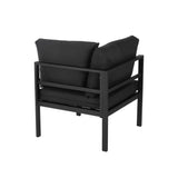 Arcon 5PC Outdoor Aluminum Couches Black