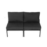 Arcon 5PC Outdoor Aluminum Couches Black