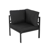 Arcon 5PC Outdoor Aluminum Couches Black