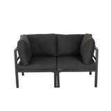 Emu 7PC Aluminum Outdoor Lounge Sofa Set Black