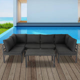 Emu 7PC Aluminum Outdoor Lounge Sofa Set Black