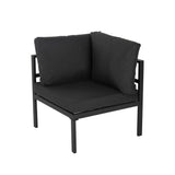 Emu 7PC Aluminum Outdoor Lounge Sofa Set Black