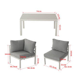 Emu Aluminum Outdoor Sofa Set White