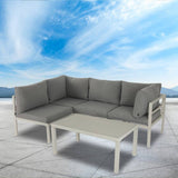 Emu Aluminum Outdoor Sofa Set White