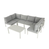 Emu 7PC Outdoor Aluminum Lounge Sofa Set White