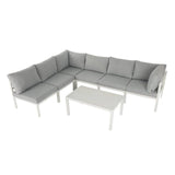 Emu 7PC Outdoor Aluminum Lounge Sofa Set White