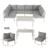 Emu 7PC Outdoor Aluminum Lounge Sofa Set White