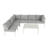 Emu 7PC Outdoor Aluminum Lounge Sofa Set White