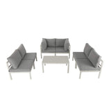 Arcon 7PC Aluminum Outdoor Couches White