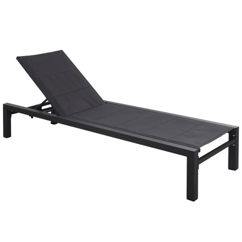 Adjustable Outdoor Sun Lounger in Aluminium Dark Grey