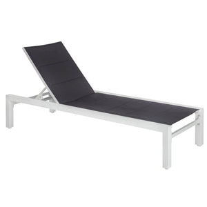 Adjustable Outdoor Sun Lounger in Aluminium White