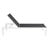 Adjustable Outdoor Sun Lounger in Aluminium White