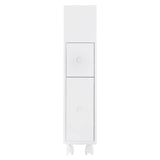 Removable Bathroom Side Cabinet Toilet Caddy with Storage Drawers- White