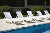 Aqua Sunlounger - White (1 Year Warranty)