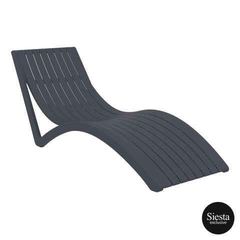 Slim Sunlounger - Anthracite