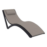 Slim Sunlounger - Anthracite with Black Cushion