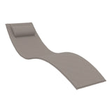 Slim Sunlounger - Anthracite with Black Cushion