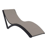 Slim Sunlounger - Taupe with Light Brown Cushion