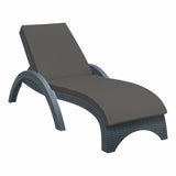 Fiji Sunlounger - Anthracite with Beige Cushion