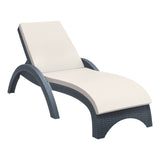 Fiji Sunlounger - Anthracite with Beige Cushion