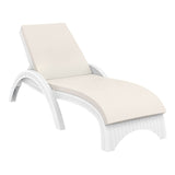 Fiji Sunlounger - White with Beige Cushion