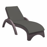 Fiji Sunlounger - Chocolate with Dark Grey etisilk Cushion