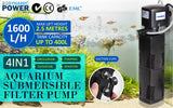 Dynamic Power Aquarium Submersible Filter 1600L/H 35W 2.5m Pond Pump